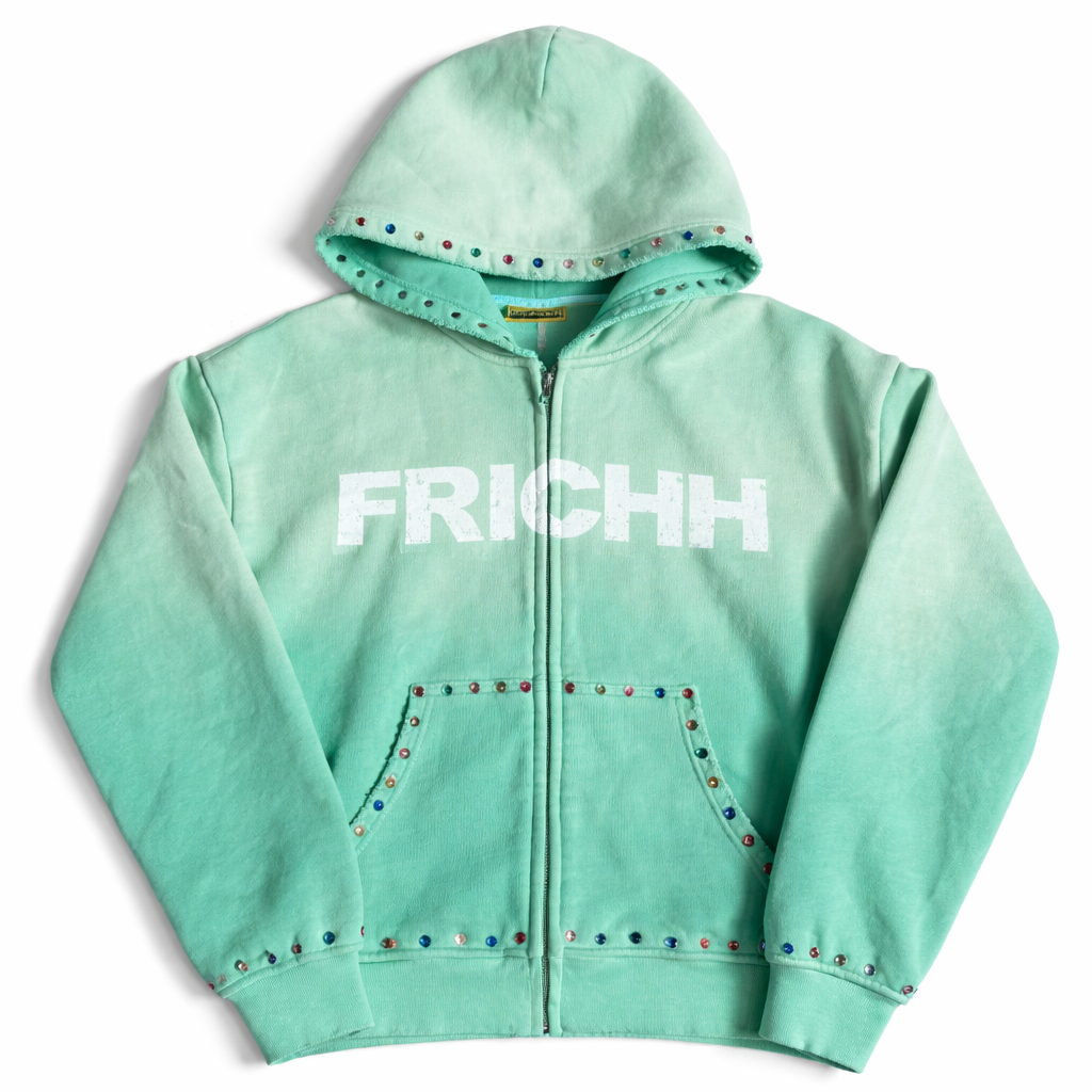 FRICHH Stud Zip Hoodie(Mint)