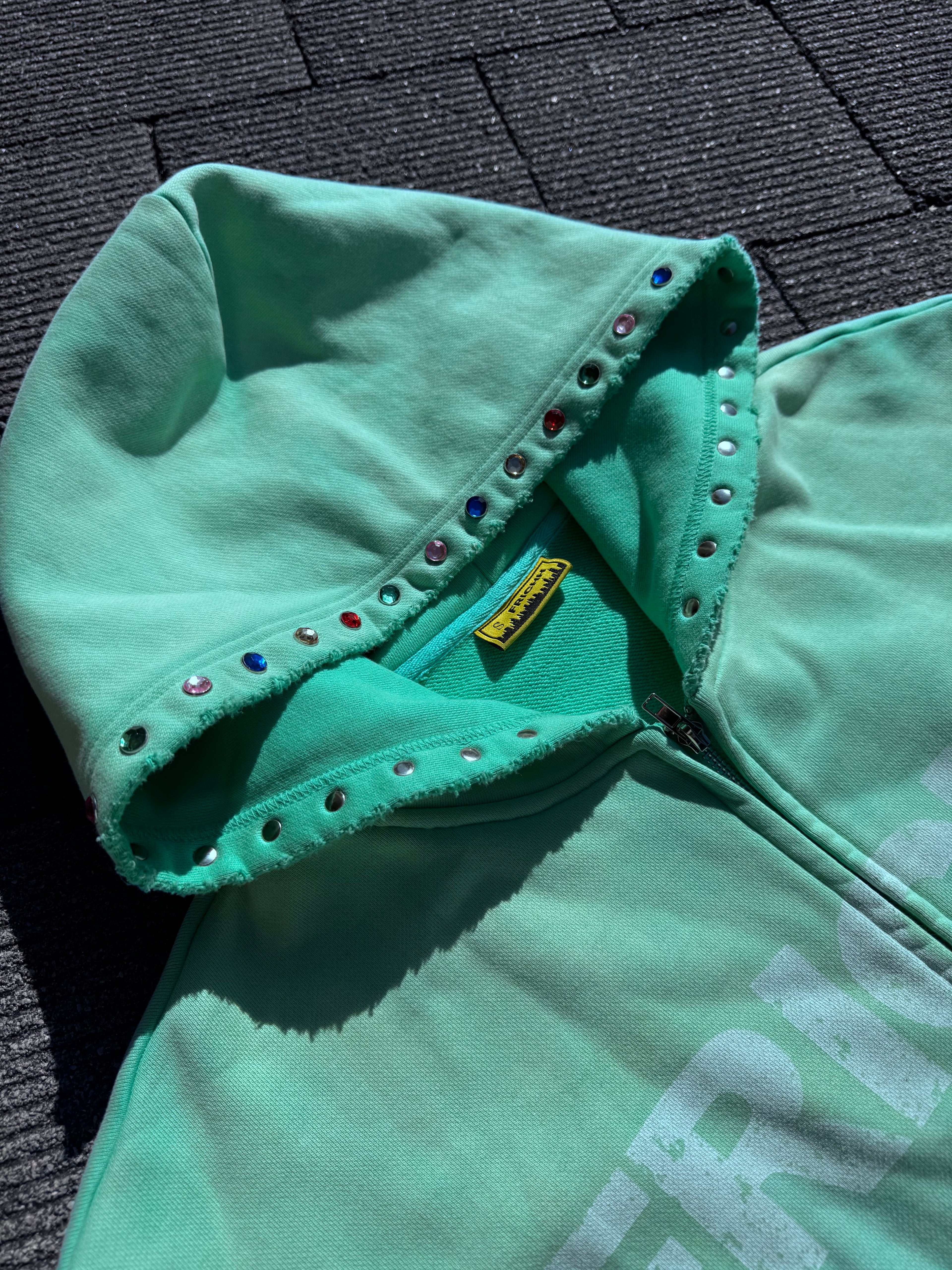 FRICHH Stud Zip Hoodie(Mint)