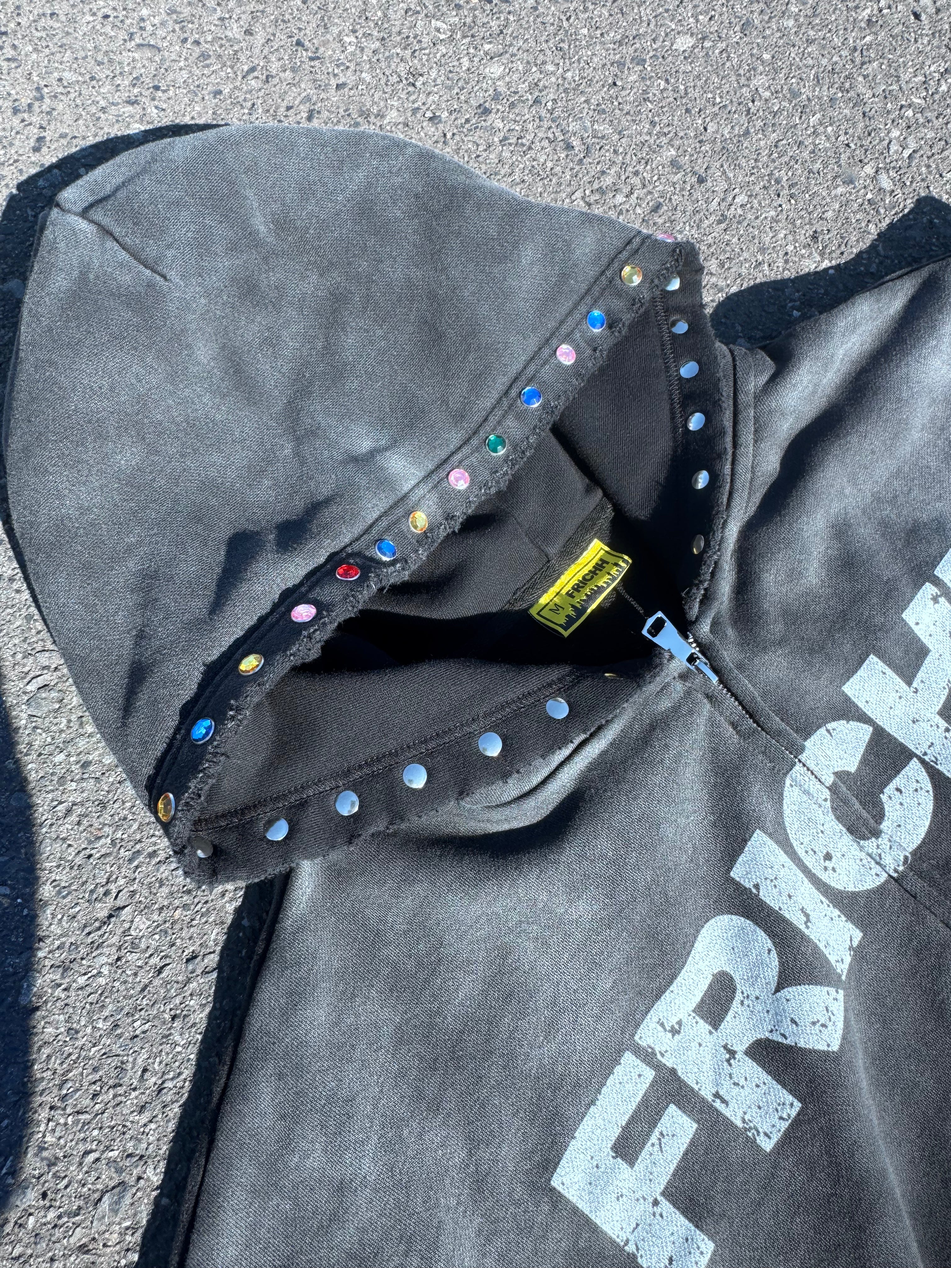 FRICHH Stud Zip Hoodie(Black)